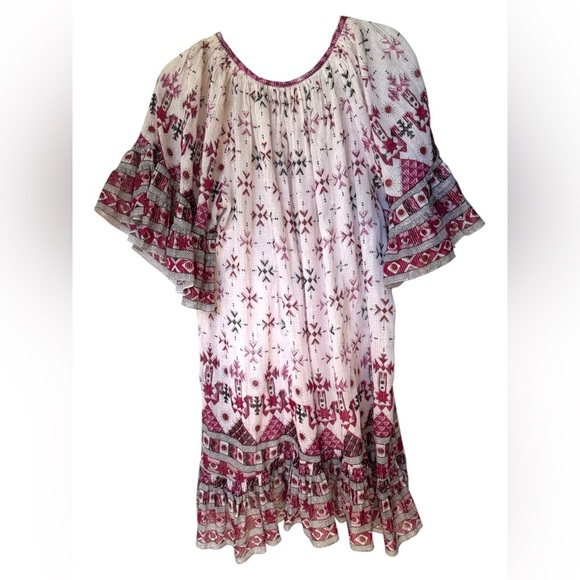 Isabel Marant Etoile Women's Red, Fuschia and White Patterned Dress - Picture 4 of 4